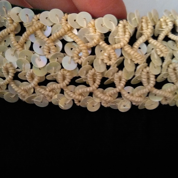 Emerald green long velvet dress, gown. Vintage, handmade - Picture 9 of 15